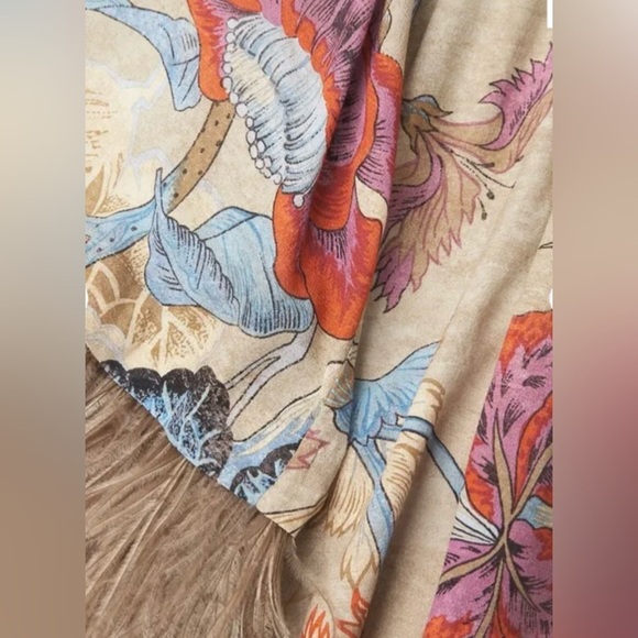 UNGARO Women's Courtney Feather-Trim Wrap Cardigan NEW WITH TAG SIZE US M NWT - Picture 5 of 8